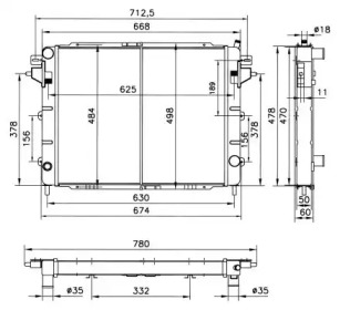 WILMINK GROUP wg1721838 -  Радиатор, охлаждение двигателя